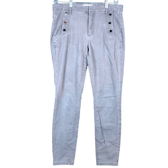 LOFT Denim - LOFT Womens Jeans Brown Skinny Capris Cropped Button Accent Pockets Stretch 8/29